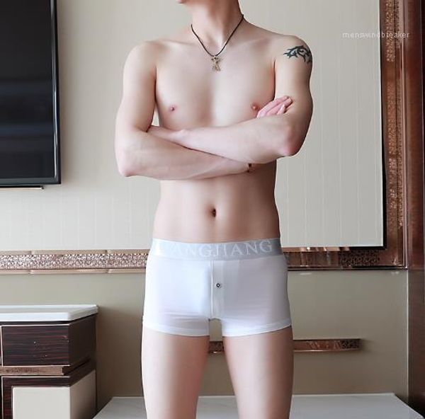 

clothing breathable mens designer boxers printed letter solid color underwears summer fashion fit underpants slim male, Black;white