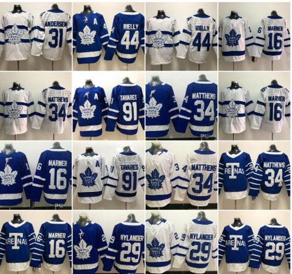 

2019 mens toronto maple leafs john tavares a patch auston matthews 16 mitchell marner 29 william nylander 44 morgan rielly hockey jersey, Black;red