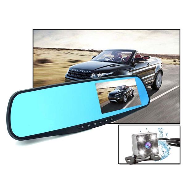 

car camera rearview mirror car dvr dual lens dash cam recorder video registrator camcorder fhd 1080p night vision dvrs