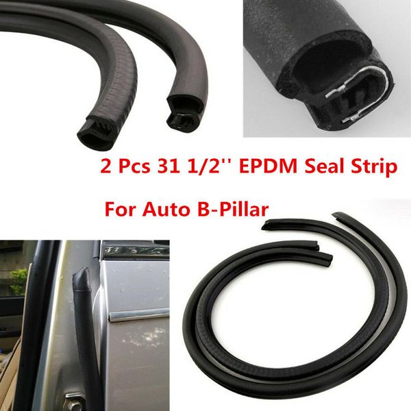 

2pcs 80cm b pillar type car door rubber seal strip anti-noise auto rubber seals dustproof sealing strips automobile universal