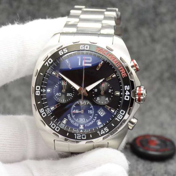 

Роскошный Бренд Тег Мужские Часы Кварцевые Хронограф Из Нержавеющей Стали Сапфировое Стекло Мужские Часы Мужские Наручные Часы