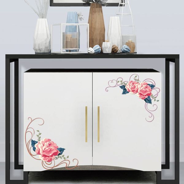 

qyy2548 flower pvc toilet fridge wall sticker