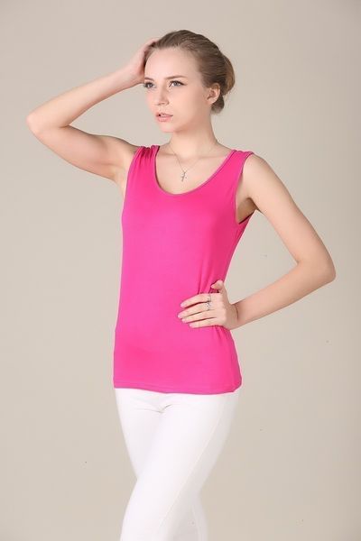 

женская мода tank top crop tops горячий продавая женщины tank top повседневная мода tank дышащий новое прибытие u шеи сплошной цвет yards, White