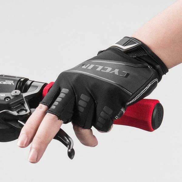 

перчатки fingerless велоспорт велосипед половина finger перчатки cycle спортивный инвентарь new, Black
