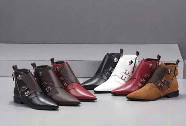 designer flat ankle boots