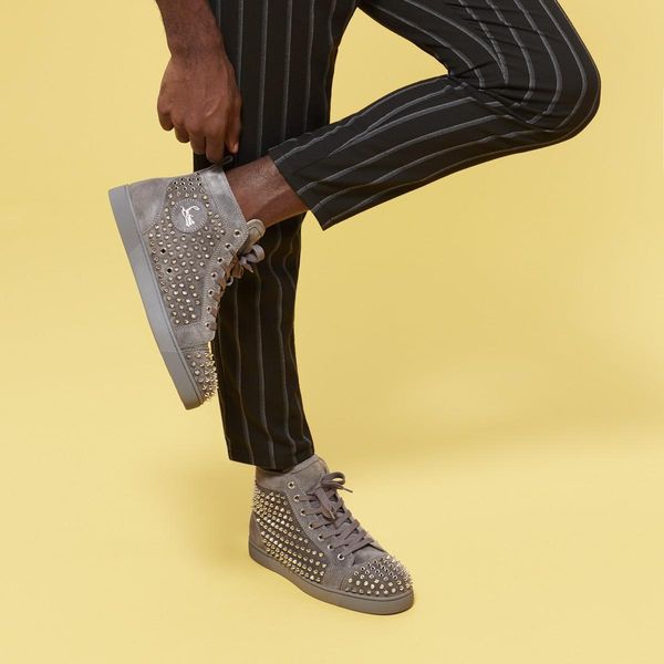 

new high-end brand rhinestone high-menss shoes rivet leather drill womenss shoes couple casual womenss shoes 008, Black