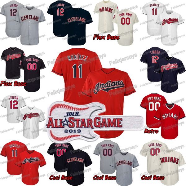 

2019 All-Star Game Patch Jose Ramirez Cleveland Carlos Santana Leonys Martin Jake Bauers Tyler Naquin Hanley Ramirez Indians Jason Kipnis