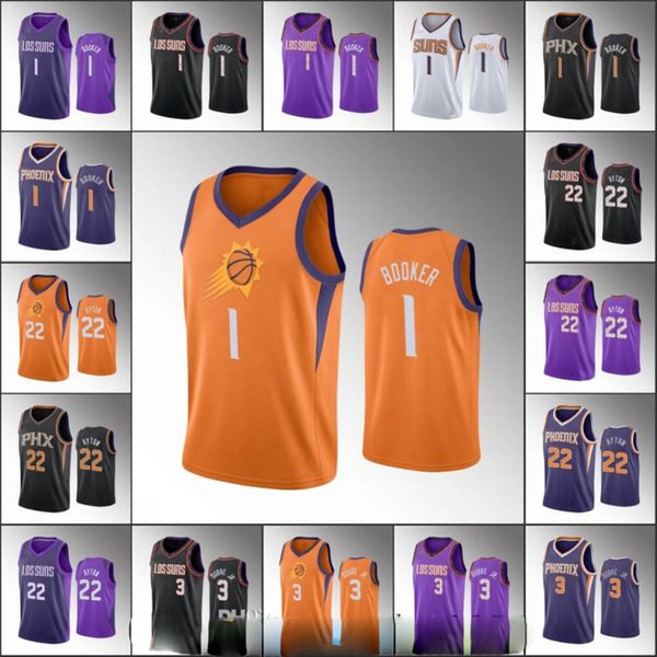 

men basketball jersey devin phoenix booker deandre ayton suns kelly oubre jr. 2019-20 jerseys, Black;red