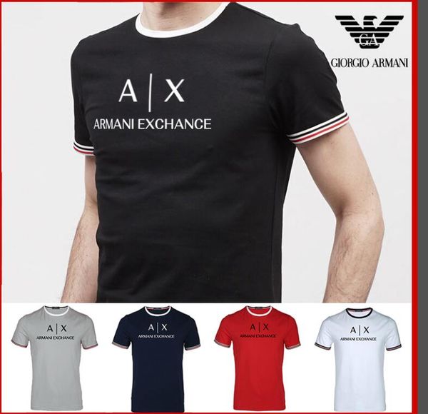 

лето 2019 года дизайнерская мужская футболка с монограммой с короткими рукавами s-3xl, White