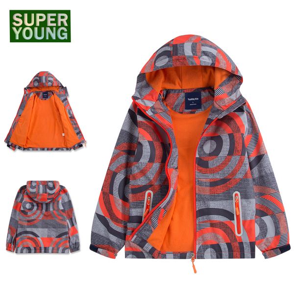

children fleece softshell toddler boy girl trekking climbing waterproof jackets kids windbreaker hiking camping winter ski coats, Blue;black