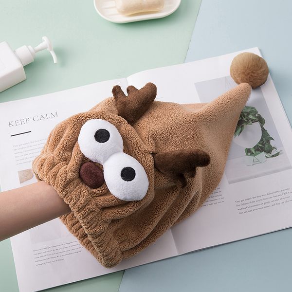 

coral fleece absorbs good dry hair cap, shower cap, cute dry hair towel, quick-drying, soft, breathable and not stuffy