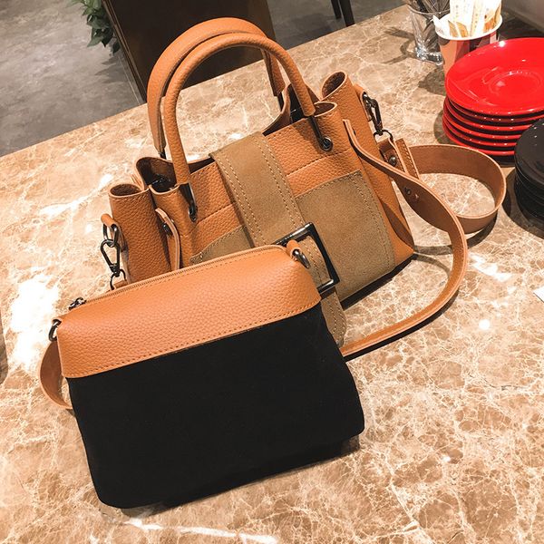 

laamei 2pcs luxury crossbody bags for women leather handbags women bags designer wide shoulder strap meaasger bag sac a main