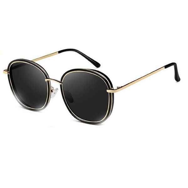 

selling men and women fashion sunglasses gold round metal frame sunglasses quality excellence to send the box, White;black
