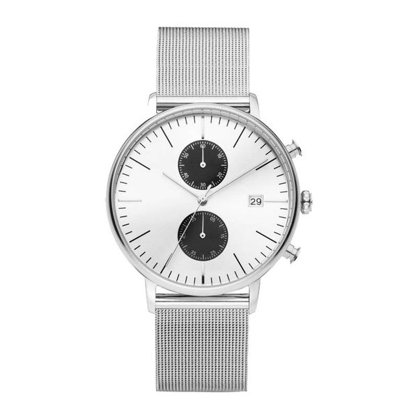 

5atm waterproof mesh belt watch stainless steel mesh band wristwatch, Slivery;brown