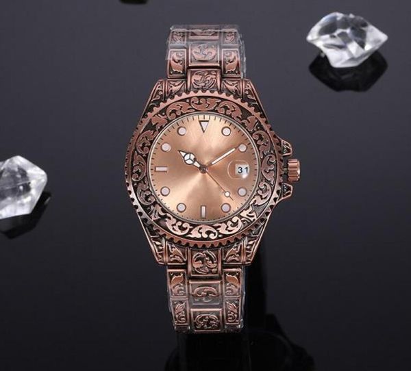 

men 2020 brand stainless vogue casual gold fashion drop steel designer rose dress shipping men gold watches wristwatches chodb, Slivery;brown