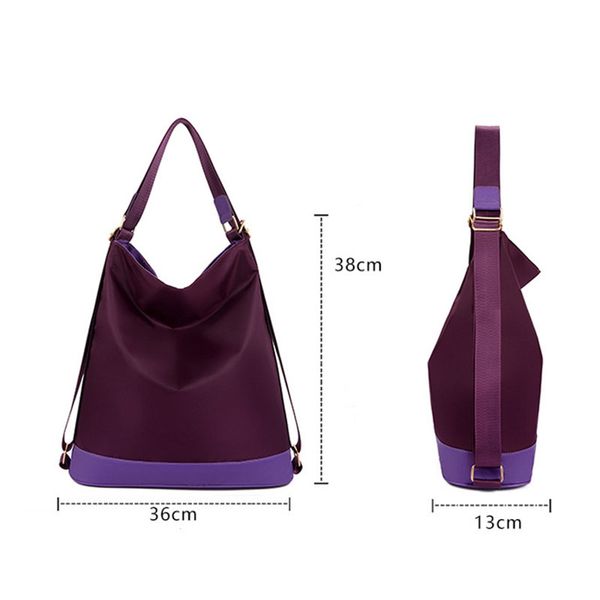 

women mom waterproof shoulder bag solid color travel bag with adjustable straps bvn66