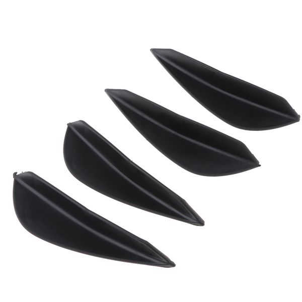 

4pcs/set universal carbon fiber front bumper body spoiler canards splitter fins kits black corrosion resistance
