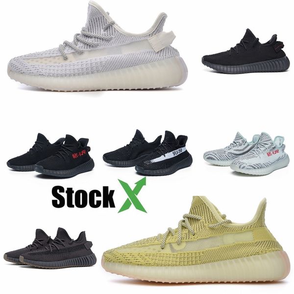 

desert sage earth yecheil yeehu kanye west sport running shoes black reflective antlia citrin cloud white men women sneakers with box #qa522