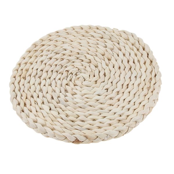 

round corn peel straw weave placemat tablemat non-slip dinner mat bowl pad kitchen