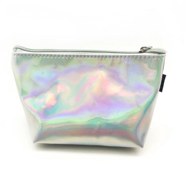 

7.4"*4.52"women laser pu ladder shape cosmetic bag 3colors ladies zipper coin purses