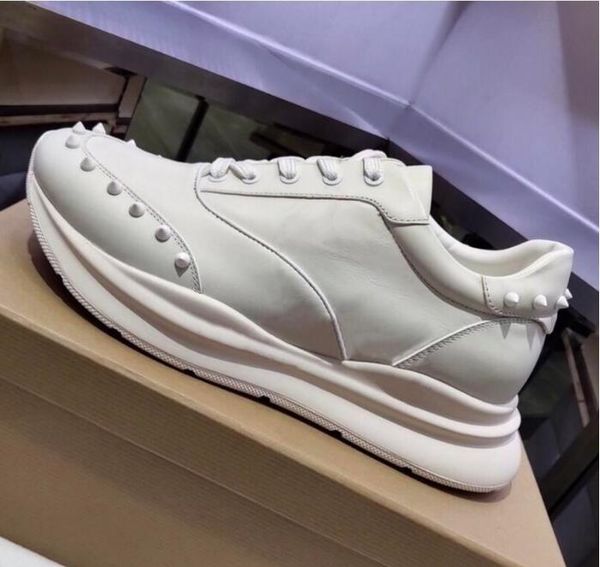 

red bottom vintage designer sneakers spike triple s shoes luxury paris mens running shoes genuine leather women trainers dad shoes, Black