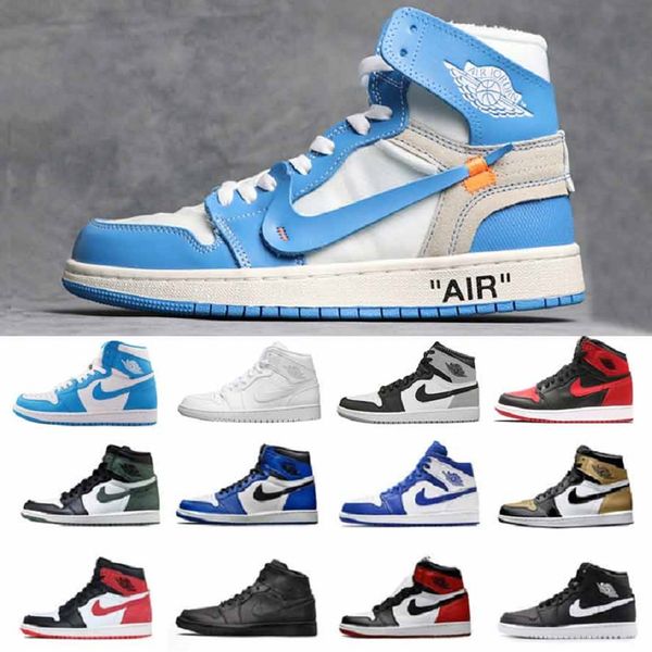 

1s 1 кроссовки мужские баскетбольные кроссовки High OG 10X белое золото Toe Royal Blue OG BG Top3 Ba