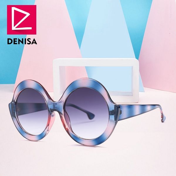 

denisa italian eyewear brand oversized round sunglasses women 2020 new cat eye sun glasses kurt cobain glasses uv400 gafas g1902, White;black