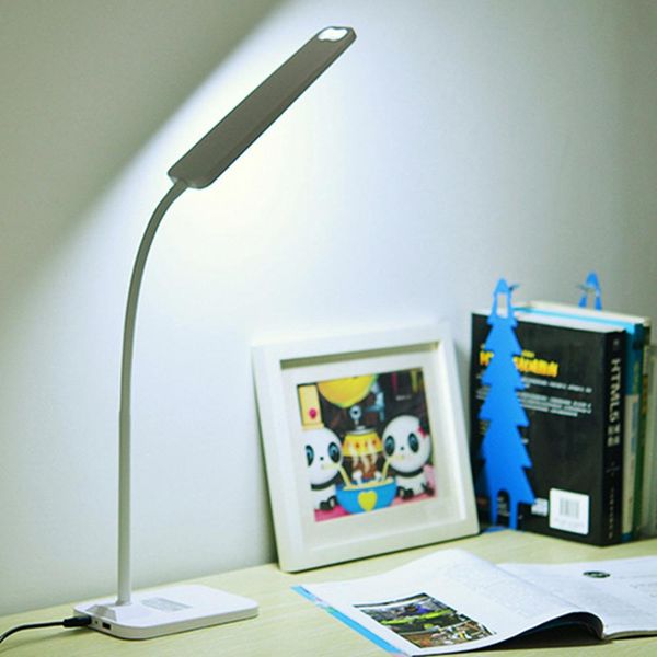 

brelong led table lamp dimming study reading lamp usb output charging eye protection night light white black