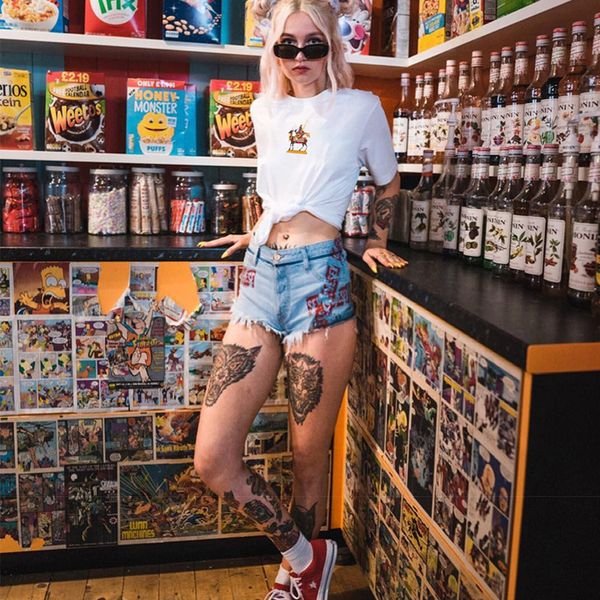 

марка мода роскошная мужчины noah ветер бог tee популярная марка wind бог knight вышитые негабаритные сыпучие короткими рукавами женщины пар, White