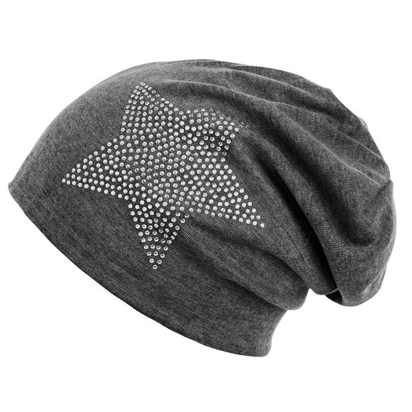 

unisex мужчины женщины классические звезды rhinestone slouch beanie cap хлопок hat