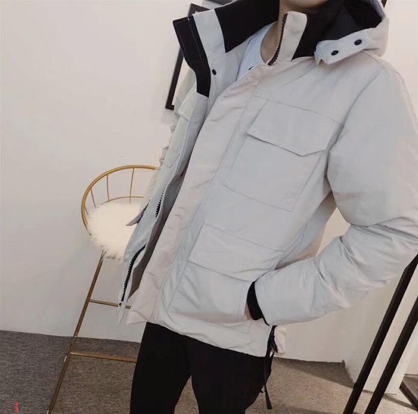 

designer mens parkas down jackets men jackets zippers women warm winter parkas down jacket coat #1, Black