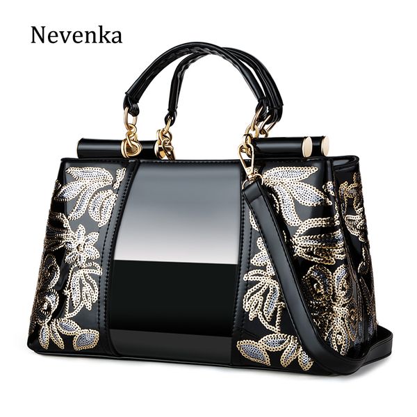 

nevenka embroidery women bag pu leather handle handbags luxury shoulder bags female bags for women 2019