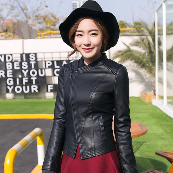 

leather jacket women leather coat women short slim motorcycle clothing female outerwear black fringe jacket suede