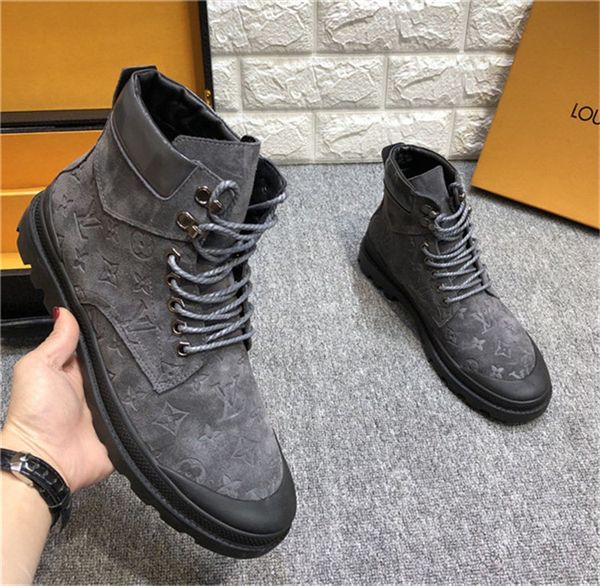 

men boots winter male genuine leather ankle boots martens warm plush snow boots men outdoor safety work booties botas hombre 39-45 a22, Black