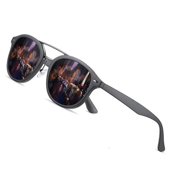 

aofly brand designer classic polarized sunglasses men women ultralight tr90 frame round sunglasses for male gafas oculos de sol t191213, White;black