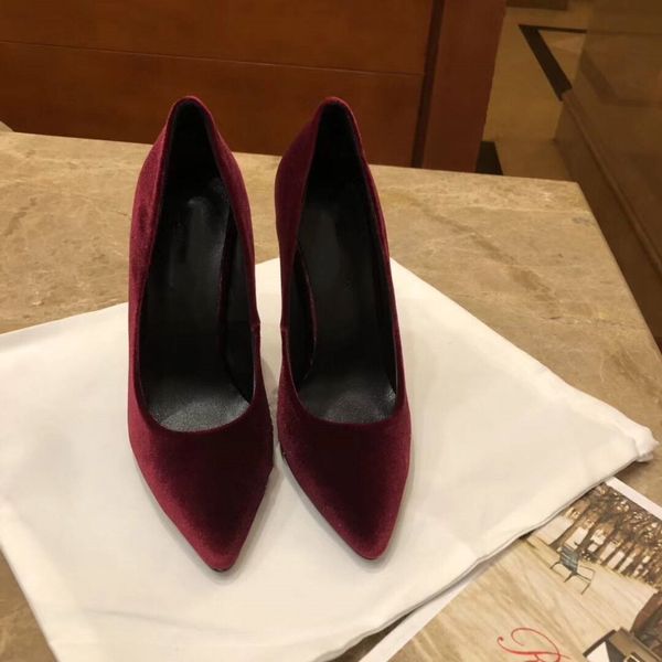 

2019 new designer pumps bridal wedding shoes latest women shoes luxury shoes mahogany designer red bottom high heels dress ing, Black