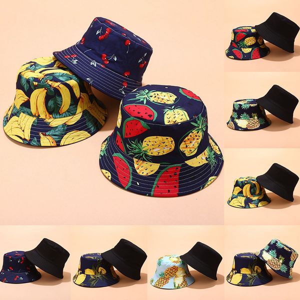 

women printing double-sided wearing summer visor folding fishing bucket hat 2019 spring autumn new plus size soft fashion simpli