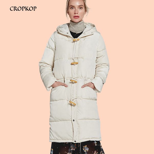 

cropkop parka зимние куртки с капюшоном женщины длинные верхняя одежда мода толстые пальто женские повседневные дамы теплый одежда snow wear, Black