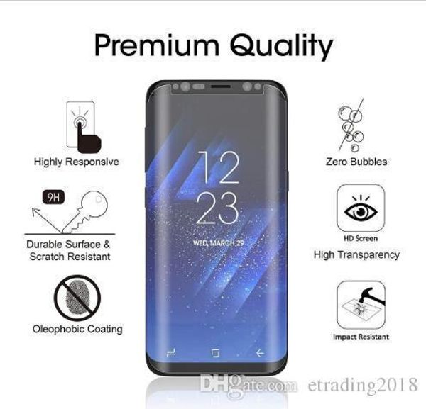 

3d curved tempered glass for samsung galaxy s8 s9 plus note 8 9 s7 edge screen protector film