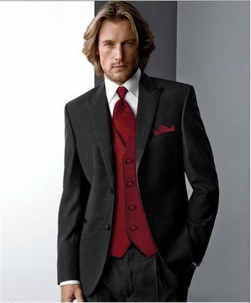 

men suits slim custom fit tuxedo fashion bridegroon wedding suits blazer business formal causal dress coat(jackets+pants, White;black
