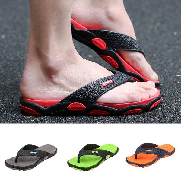 

fashion summer men flip flops men's massage shoes for male slippers plus size 39-45 outdoor soft casual shoes men, Black