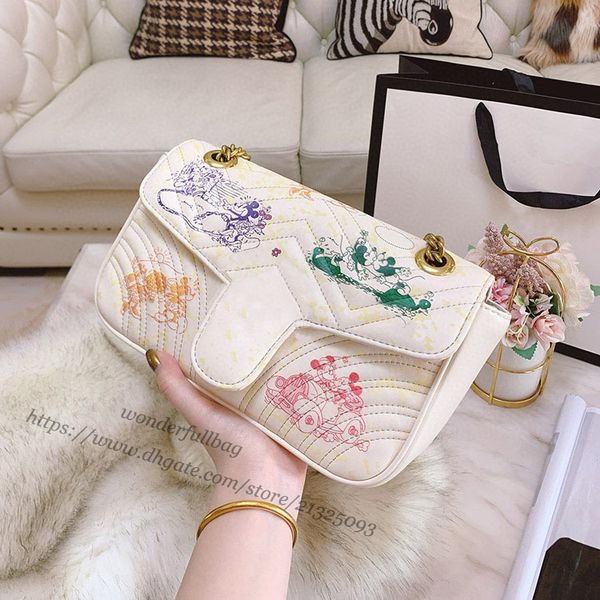 

luxury designer handbag classic carton chain bag ladies shoulder crossbody bag size 26cm message bag ing