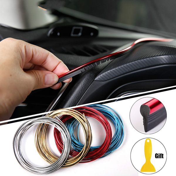 

new 5m car styling interior decoration strips moulding trim dashboard door edge universal for cars auto accessories in car-styling