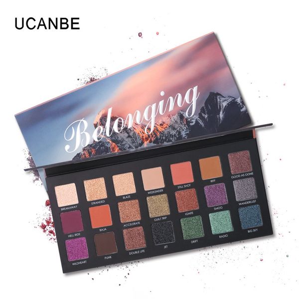 

drop ship ucanbe brand belonging shimmer matte eyeshadow makeup palette 21 colors glitter long lasting pigment eye shadow sombras cosmetic