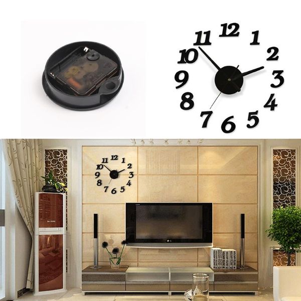 

diy wall clock 3d acrylic clocks home office decoration sticker