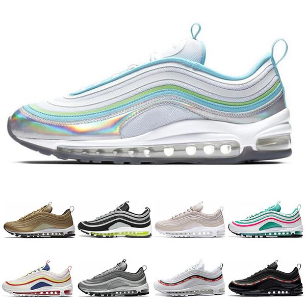 

designer triple white balck mens womens running shoes iredescent metallic gold south beach sliver bullet japan women sports sneakers 36-45