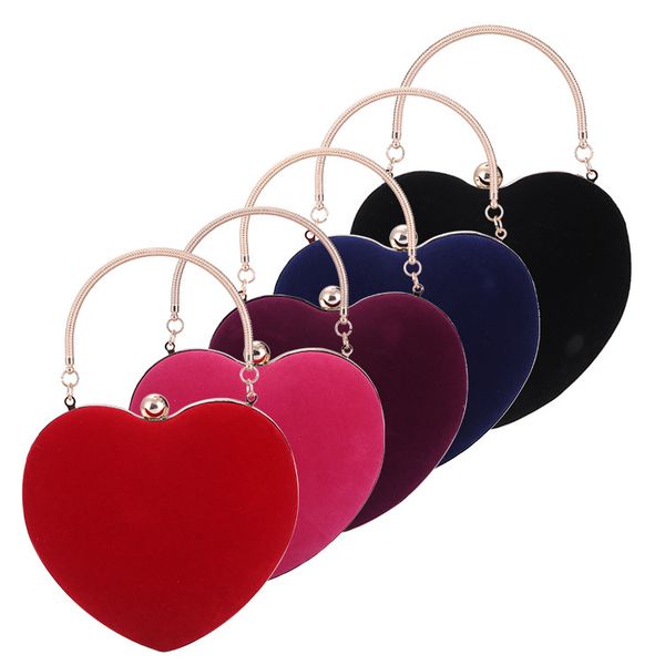 

new handbag ladies dinner bag stylish peach heart-shaped banquet bag evening women wedding bags evening clutch bags
