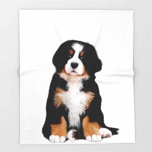 

bernese mountain dog puppy throw blanket warm microfiber sofa bedding