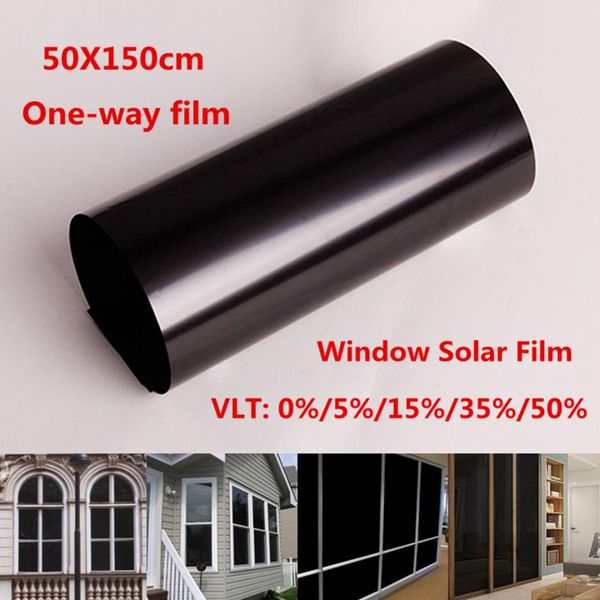 

50x150cm summer universal black car window tint film roll glass solar protection auto car side window home commercial tint film
