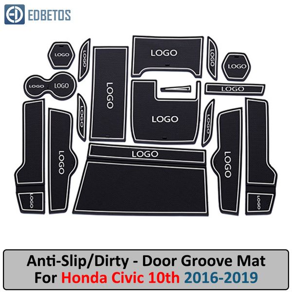 

anti-slip mat for civic 10 2016 2017 2018 2019 10th gen 10 fc fc1 fc2 fc5 gate slot anti-dirty door groove mat